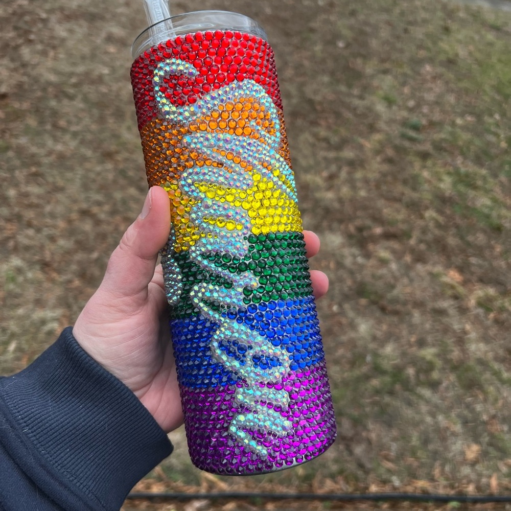 Colorful Rhinestone Tumbler